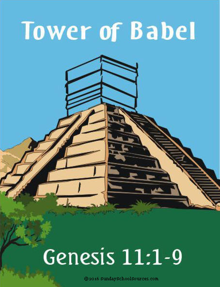 Tower of Babel color graphic