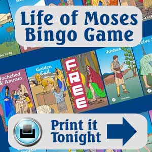 Moses bingo and concentration game printable