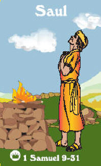 King Saul Bible card front