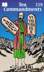 Ten Commandments Trading Card Front