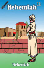 Nehemiah Bible trading card front